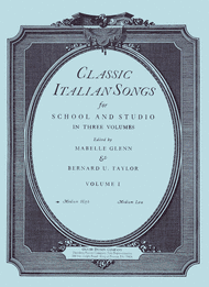 Various - Classic Italian Songs For School And Studio Volume I Medium High